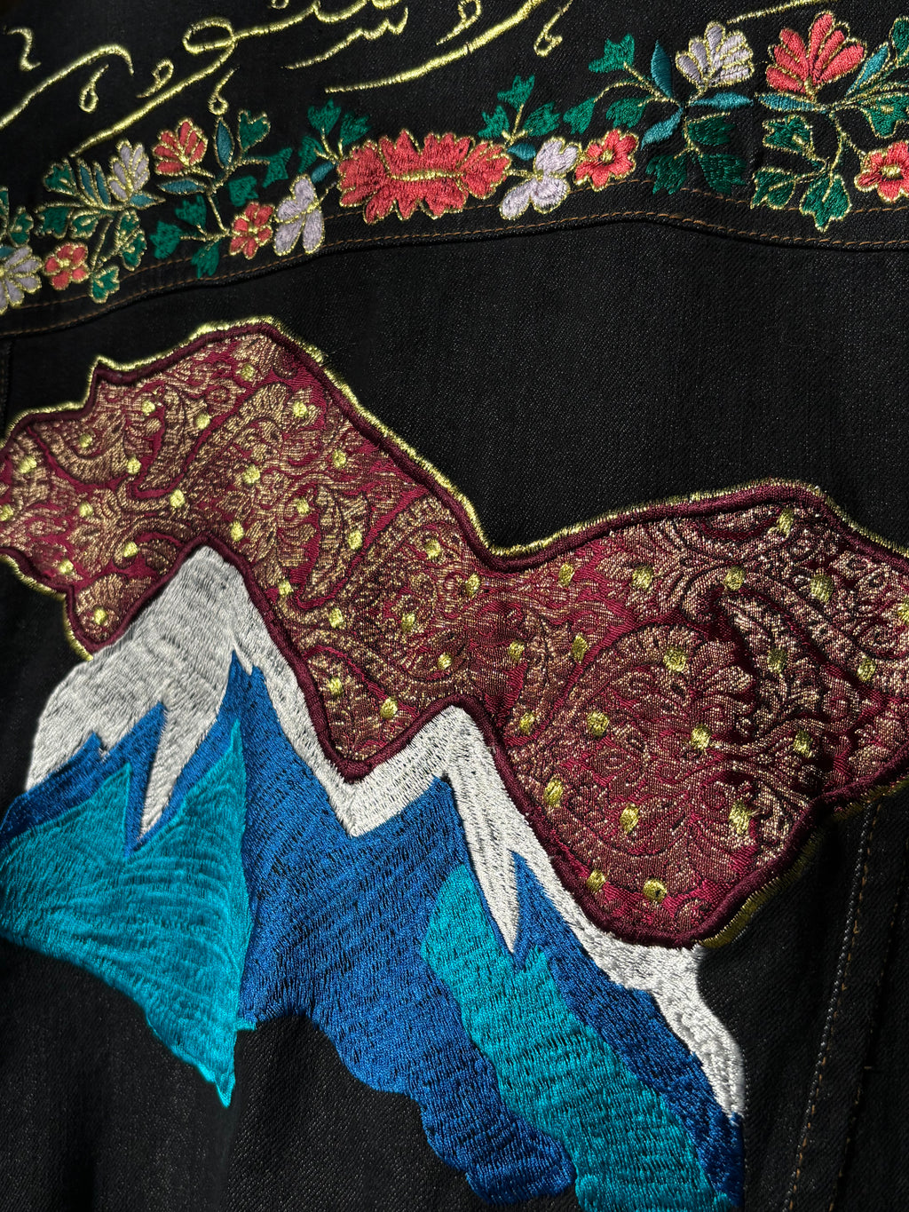Kashmir Map Denim Jacket