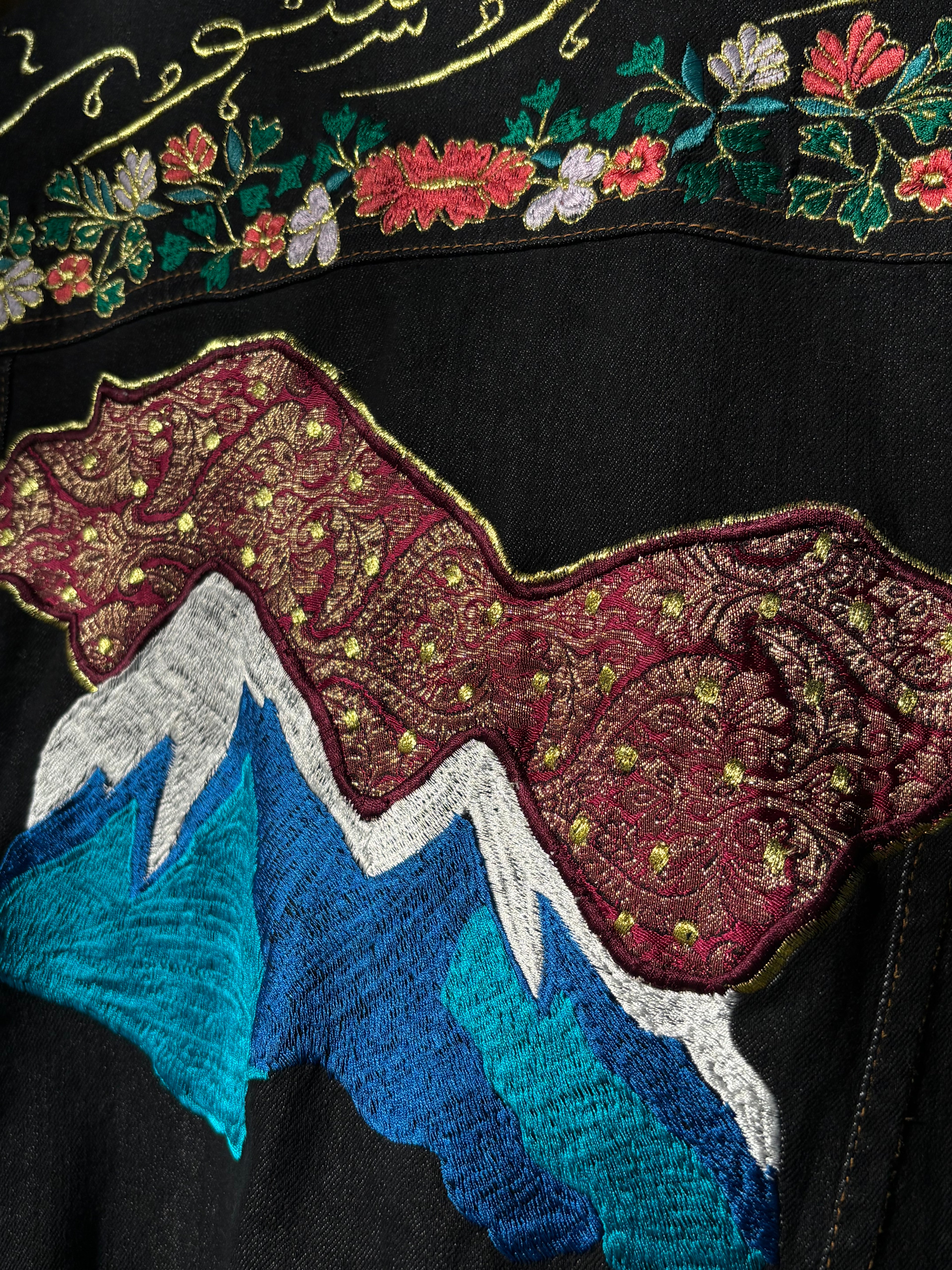 Kashmir Map Denim Jacket