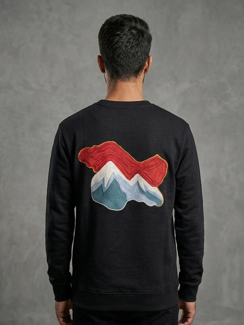 ARI THREAD WORK CHINAR/KASHMIR MOTIF SWEATSHIRT