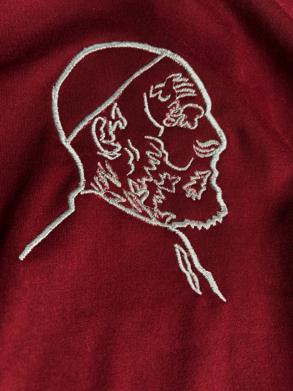 Lion of the Desert Omar Mukhtar Inspired Maroon Hoodie