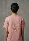 TIME DOES NOT WAIT FOR EVERYONE ARABIC QUOTE INSPIRED EMBROIDERED Noon Chai Pink T-SHIRT