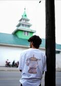 Samavar/Chinar Leaf Embroidered White T-shirt