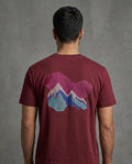 CHINAR/KASHMIR MOTIF Shadow Embroidery Maroon T-SHIRT