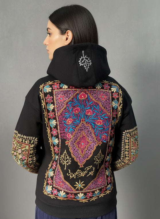 Hand Sozni Embroidered Farsh e Khas Hoodie