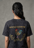 Kukras Kuni Zang Kashmiri Proverb Acid Wash T-shirt