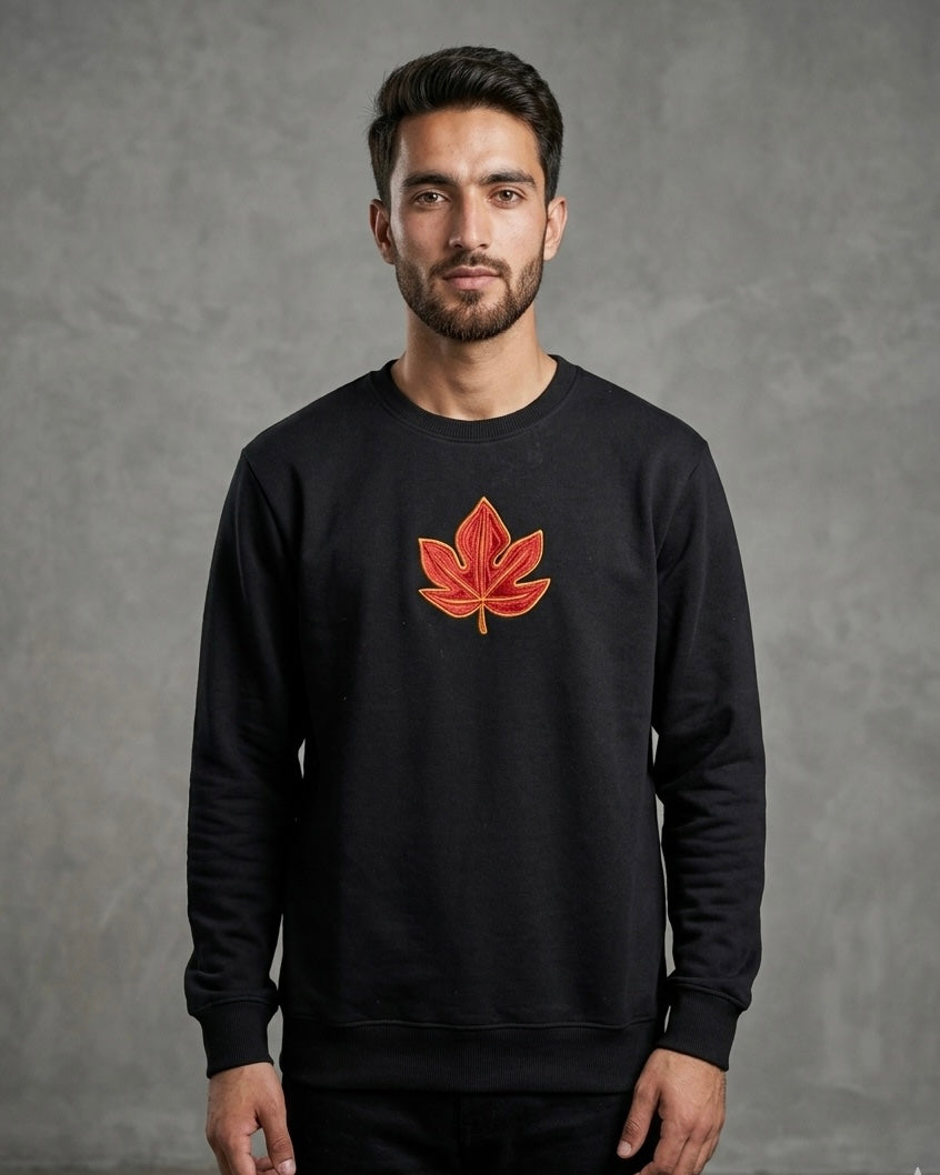 ARI THREAD WORK CHINAR/KASHMIR MOTIF SWEATSHIRT