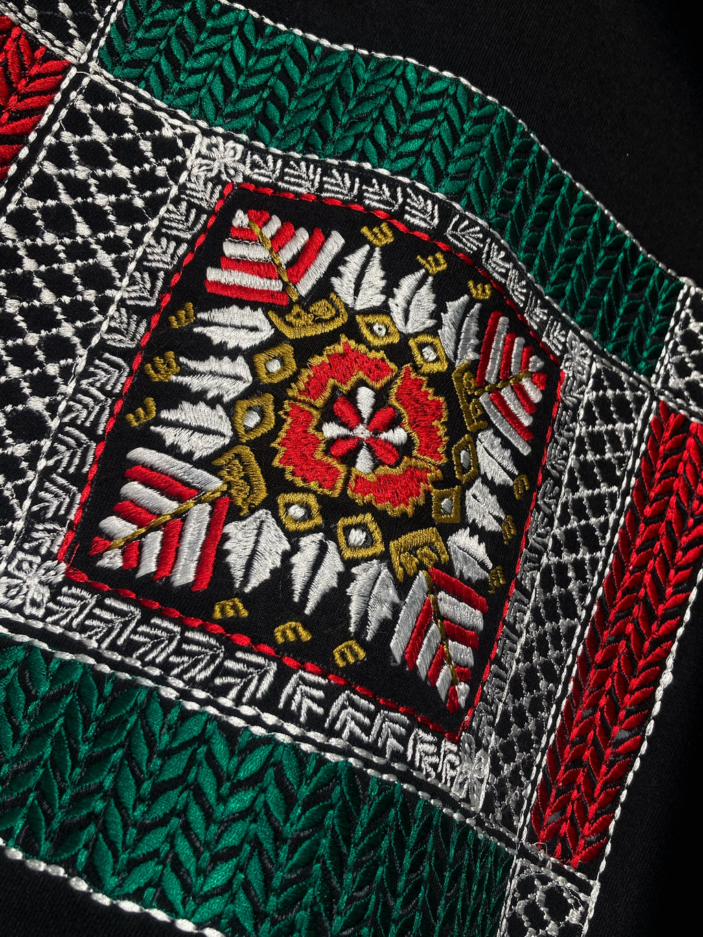 Palestine Inspired Keffiyeh and Tribal pattern Sweatshirt