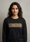 KOSHUR Kani Work Embroidered Black Sweatshirt