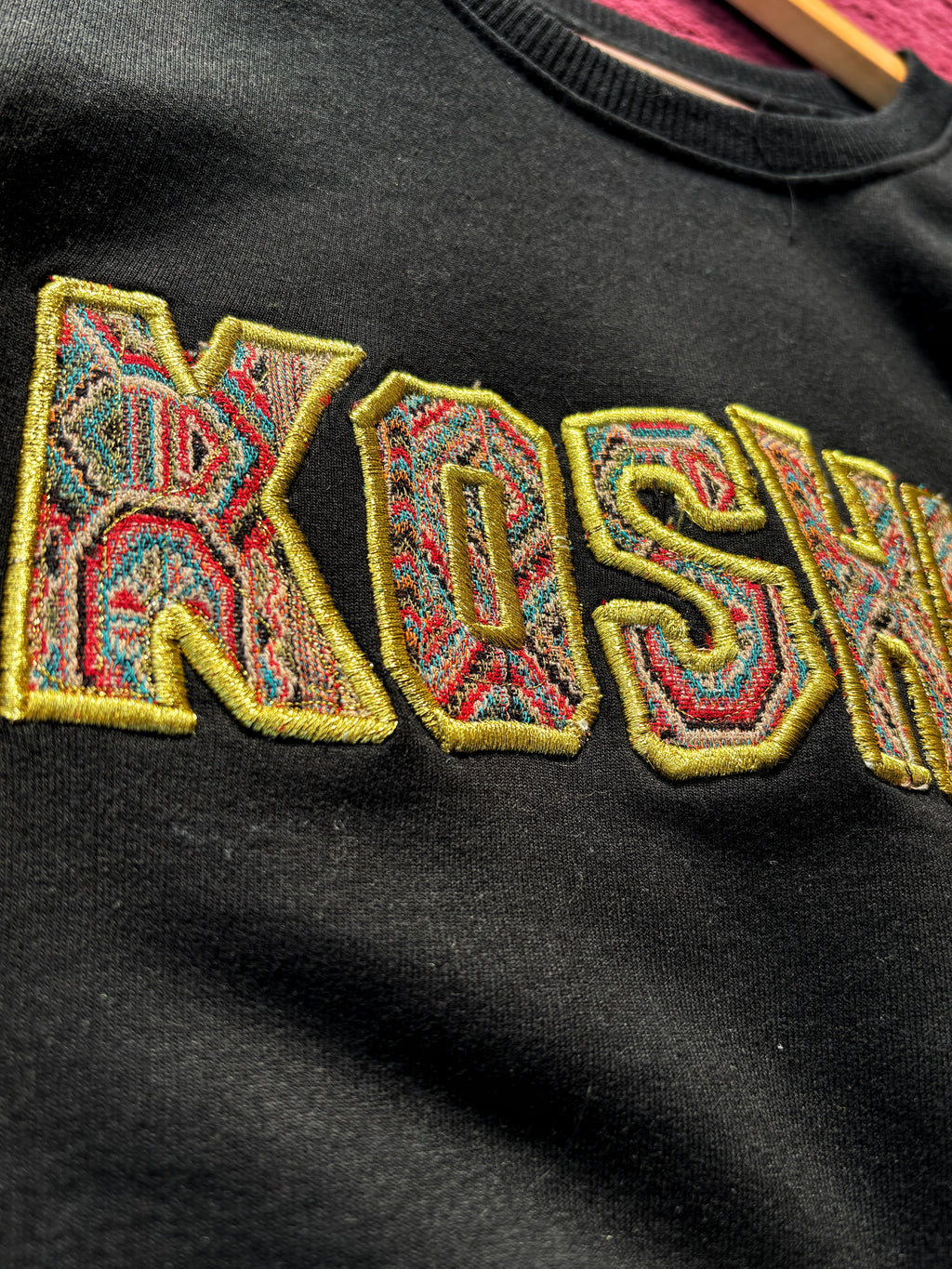 KOSHUR Kani Work Embroidered Black Sweatshirt