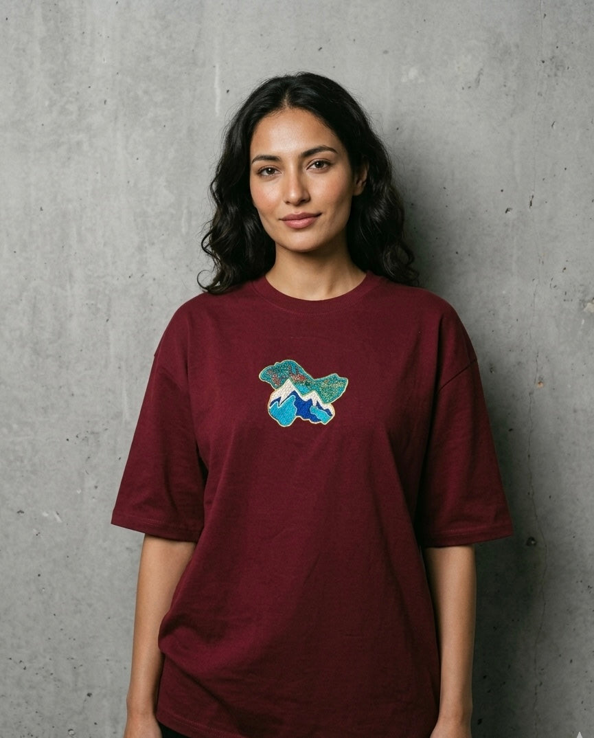 DASTAN E DAWADZHA KHATAM BAND INSPIRED MAROON T-SHIRT
