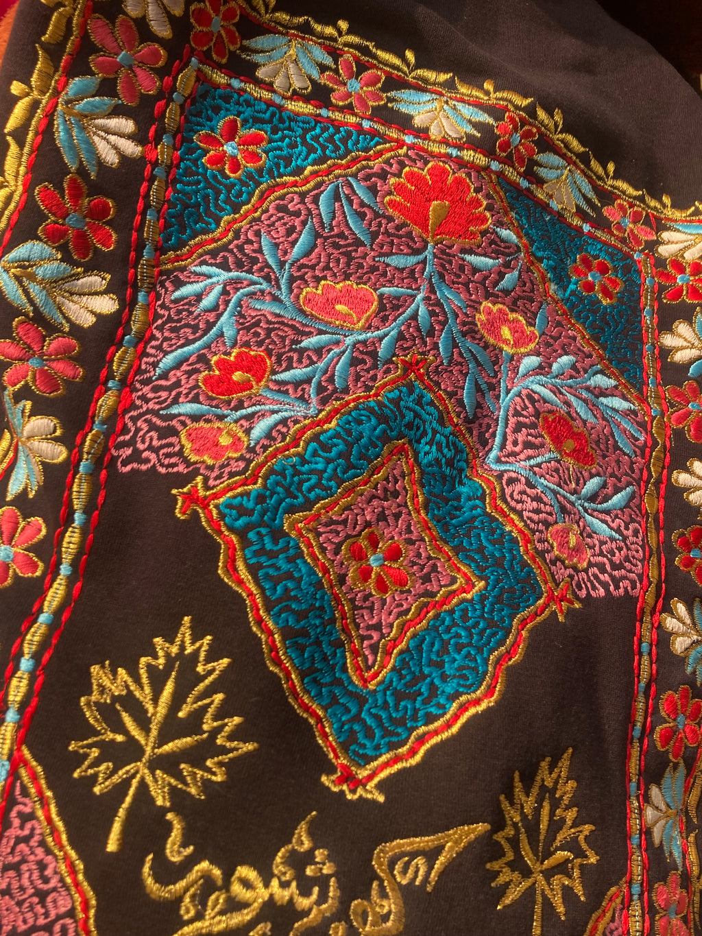 Hand Sozni Exclusive Embroidered Long Hoodie