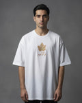 Hand Tilla Exclusive White T-shirt with Chinar Embroidery