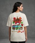 KASHMIRI METADOR TRUCK PAKH LAGAYE RETRO DESIGN EMBROIDERED Off White T-SHIRT