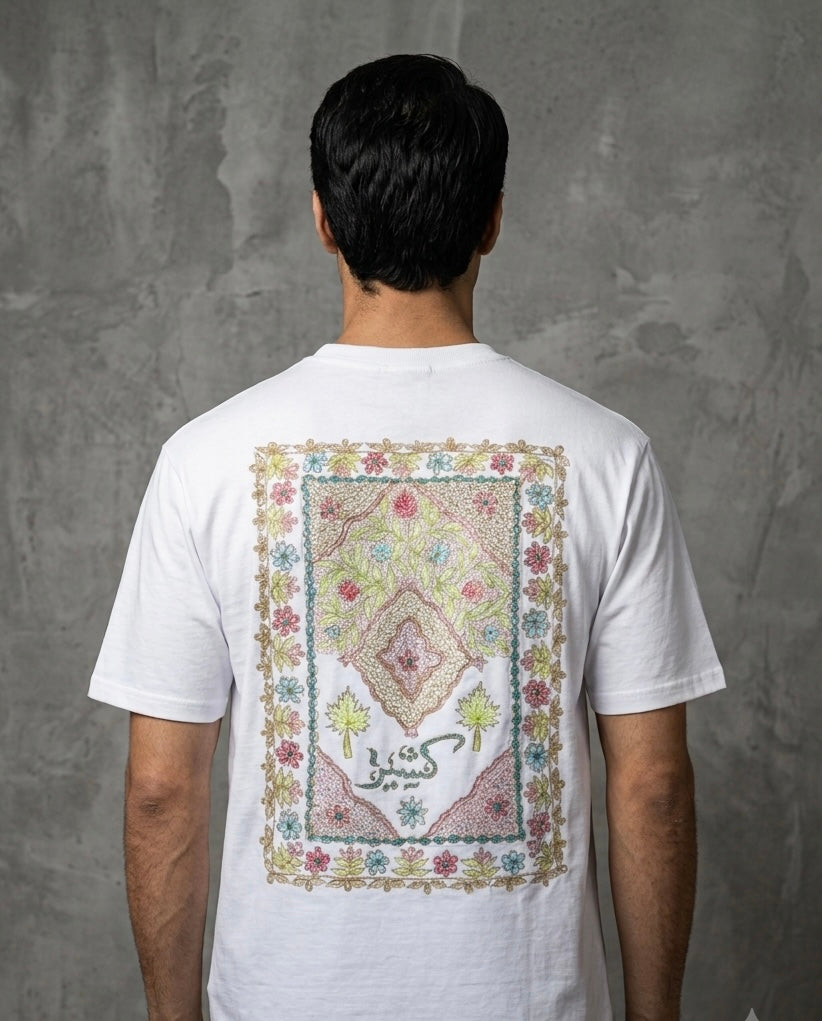 Farsh e Khas Shadow Embroidery White T-shirt